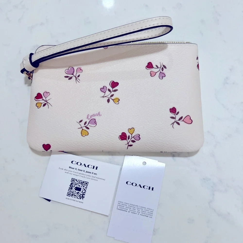 Coach Black and Tan Wallet with Zip Closure - Picture 5 of 8